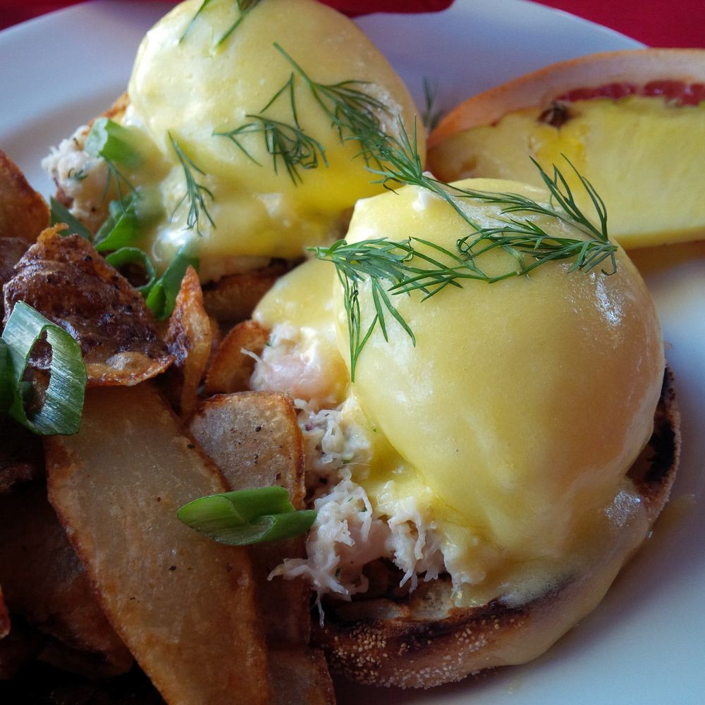 Eggs benny at Le Bistro
